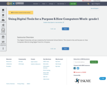 Using Digital Tools for a Purpose & How Computers Work- grade 1