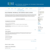 Electronic Journal of Science Education